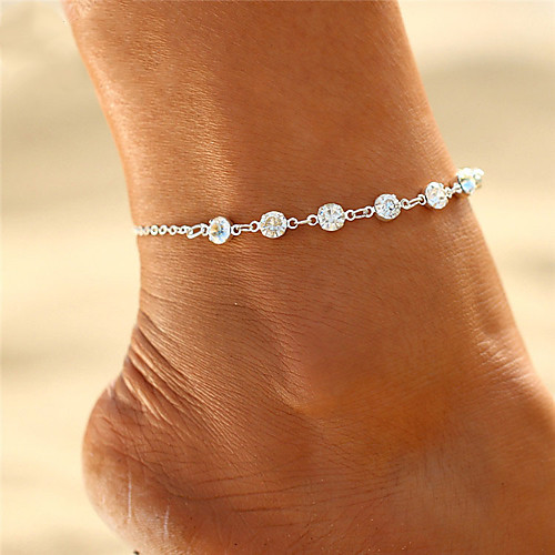 

Ankle Bracelet feet jewelry Tropical Casual / Sporty Bikini Women's Body Jewelry For Causal Daily Retro Floating Cubic Zirconia Alloy Silver Gold 1pc / pack