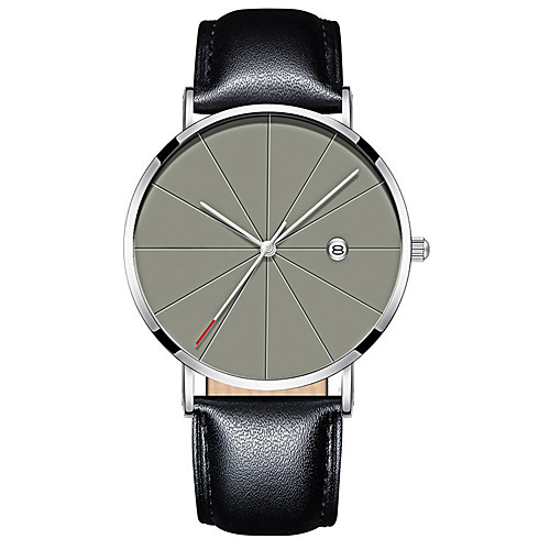 

Men's Wrist Watch Quartz Leather Black / Brown 30 m Calendar / date / day New Design Casual Watch Analog Casual Fashion Simple watch - Gray Brown Rose Gold One Year Battery Life / SODA AG4