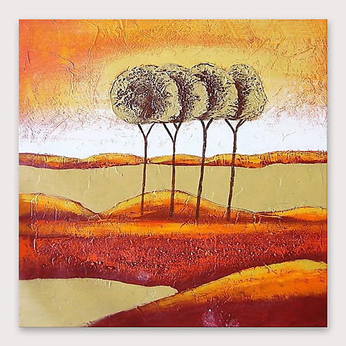 

Oil Painting Hand Painted Square Abstract Modern Stretched Canvas