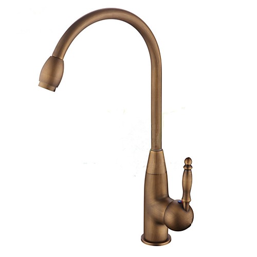 

Kitchen faucet - Single Handle One Hole Standard Spout / Tall / ­High Arc Contemporary Kitchen Taps / Brass
