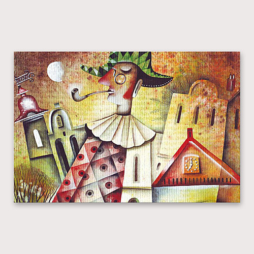 

Oil Painting Hand Painted Horizontal Abstract Modern Stretched Canvas