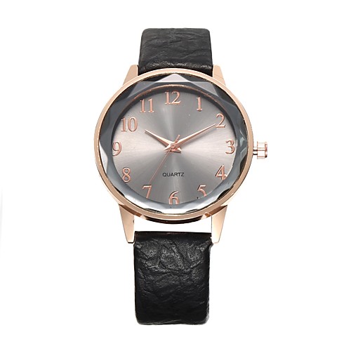 

Women's Bracelet Watch Casual Minimalist Black Red Brown PU Leather Chinese Quartz Black Champagne Red Cute Casual Watch 30 m 1 pc Analog One Year Battery Life / Jinli 377