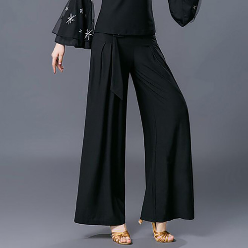 

Ballroom Dance Pants Ruching Women's Training Performance Natural Polyester