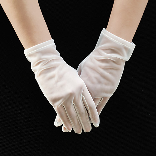 

Tulle Wrist Length Glove Ordinary / Simple Style With Solid