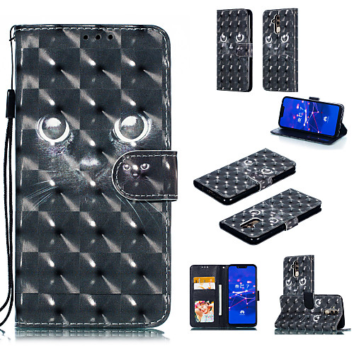 

Case For Huawei Huawei Honor 10 / Huawei Honor 9 Lite / Huawei Honor 8X Wallet / Card Holder / with Stand Full Body Cases Cat Hard PU Leather