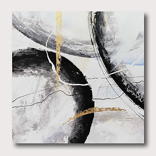 

Oil Painting Hand Painted Square Abstract Comtemporary Modern Stretched Canvas