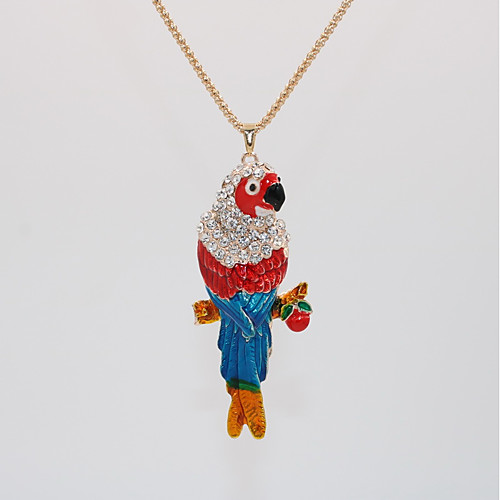 

Women's Pendant Necklace Statement Necklace Classic Parrot Animal Unique Design Fashion Vintage Classic Chrome Rose Gold Plated Rainbow 70 cm Necklace Jewelry 1pc For Carnival Masquerade Holiday Bar