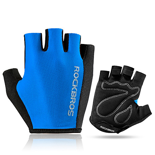 

ROCKBROS Bike Gloves / Cycling Gloves Mountain Bike Gloves Mountain Bike MTB Road Bike Cycling Lightweight Sunscreen Breathable Padded Fingerless Gloves Half Finger Sports Gloves Sponge Mesh Terry