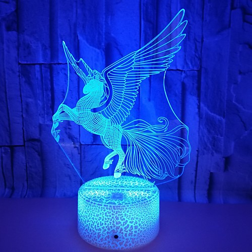 

Unicorn 3D Nightlight Cute Color-Changing Touch USB 1pc