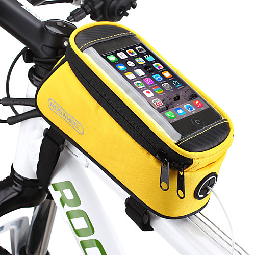 

ROSWHEEL Cell Phone Bag Bike Frame Bag Top Tube 4.8/5.5 inch Touch Screen Waterproof Cycling for Samsung Galaxy S6 LG G3 Samsung Galaxy S4 Blue / Black Yellow Red Cycling / Bike / iPhone X