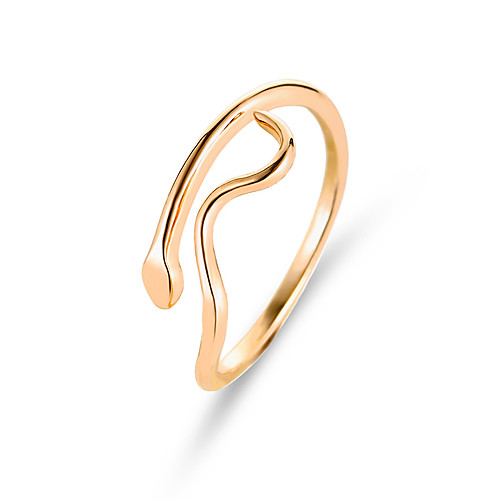 

Women's Tail Ring Adjustable Ring 1pc Gold Silver Alloy irregular Personalized Simple Cute Gift Daily Jewelry Classic Snake Wave Cute