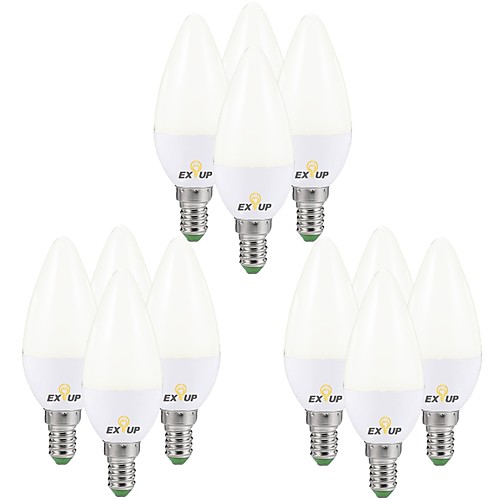 

12pcs 5 W LED Candle Lights 450 lm E14 E26 / E27 C37 6 LED Beads SMD 2835 Warm White Cold White 220-240 V 110-130 V