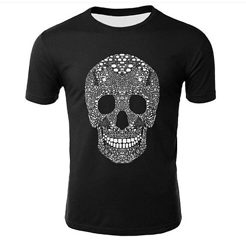 

Men's T shirt 3D Plus Size Print Tops Black