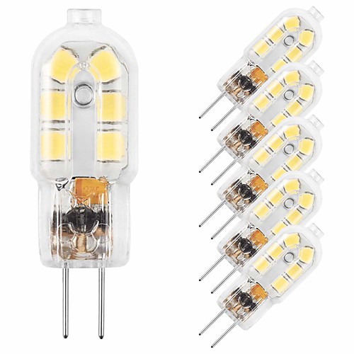 

5pcs G4 3W 180lm LED 2835SMD Warm White Natural White Cool White 360 Degree Transparent Shell LED Bi-pin Lights DC 12V