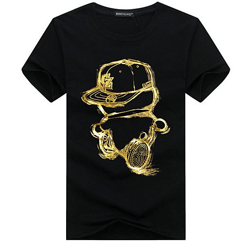 

Men's T shirt Cartoon Graphic 3D Plus Size Short Sleeve Daily Tops Basic Streetwear White Black Red