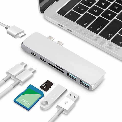

Type-C Адаптер USB-кабеля Все в одном Адаптер Назначение Macbook / MacBook Air / MacBook Pro 0 cm Назначение Алюминий