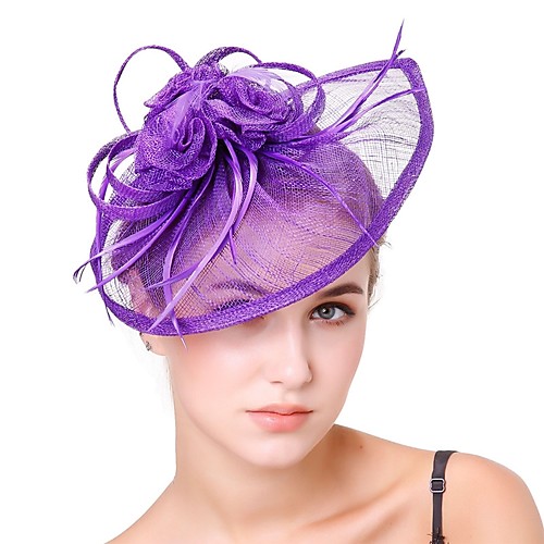 

Women's Fascinators For Prom Princess Fabric Purple Blushing Pink Wine