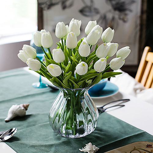 

Artificial Flower Plastic European Tabletop Flower 10 Bouquet 33cm