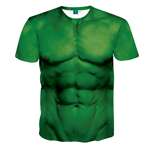 

Men's T shirt 3D Tops Green