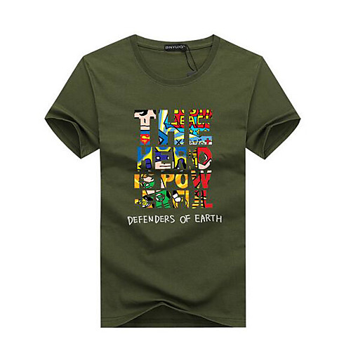 

Men's T shirt Graphic Letter Plus Size Print Short Sleeve Daily Tops Cotton White Black Blue