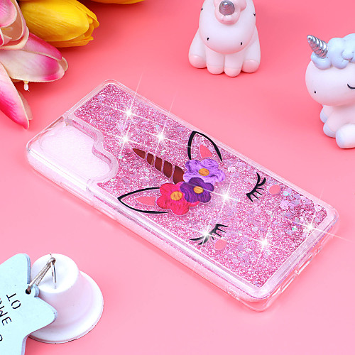 

Case For Huawei Huawei P20 Pro / Huawei P20 lite / Huawei P30 Shockproof / Flowing Liquid / Pattern Back Cover Unicorn / Glitter Shine Soft TPU / P10 Lite