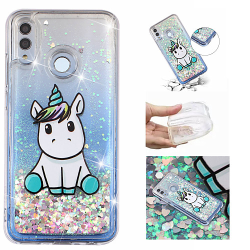 

Case For Huawei Huawei Honor 10 / Huawei Honor 8X / Mate 10 lite Flowing Liquid / Pattern / Glitter Shine Back Cover Unicorn / Glitter Shine Soft TPU