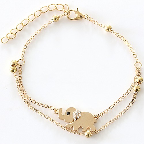

Women's Chain Bracelet Double Layered Ball Stylish Romantic Cute Elegant Alloy Bracelet Jewelry Gold For Gift Formal School Going out Birthday