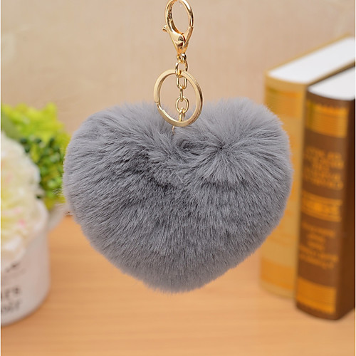 

Keychain Heart Ring Jewelry Pink / Gray For Daily
