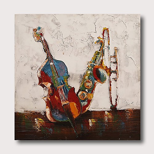 

Oil Painting Hand Painted Square Abstract Comtemporary Modern Stretched Canvas