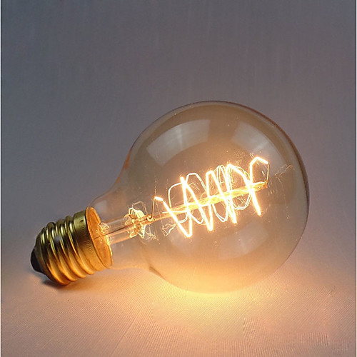 

1pc 40 W E26 / E27 G80 Yellow 2300 k Retro / Dimmable / Decorative Incandescent Vintage Edison Light Bulb 220-240 V
