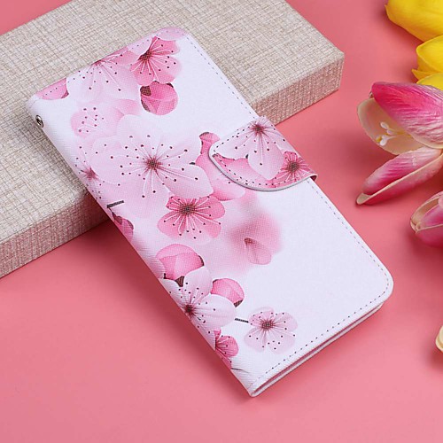 

Case For Samsung Galaxy J7 (2017) / J6 / J6 (2018) Wallet / Card Holder / with Stand Full Body Cases Flower Hard PU Leather