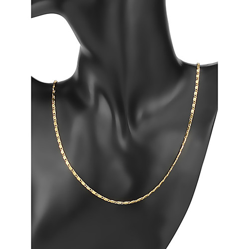 

Men's Chain Necklace Classic Baht Chain Simple Classic Copper Gold Plated Gold 56/61 cm Necklace Jewelry 1pc For Daily Work