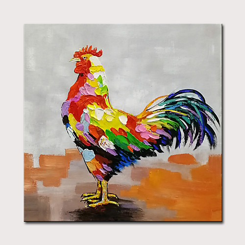 

Oil Painting Hand Painted Square Abstract Pop Art Classic Modern Stretched Canvas