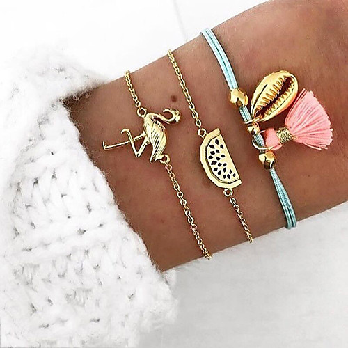 

3pcs Women's Bracelet Classic Wedding Birthday Vintage Theme European Trendy Casual / Sporty Ethnic French Alloy Bracelet Jewelry Gold For Date Festival