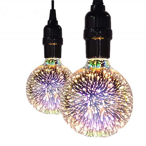 

2pcs 5 W LED Filament Bulbs 450 lm E26 / E27 G95 35 LED Beads COB Decorative Christmas Wedding Decoration 3D Firework Warm White 85-265 V / RoHS