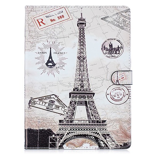 

Case For Apple iPad Air / iPad 4/3/2 / iPad Mini 3/2/1 Shockproof / with Stand / Pattern Full Body Cases Eiffel Tower / Oil Painting Hard PU Leather / iPad (2017)