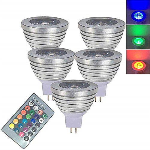 

5pcs 3 W LED Spotlight LED Smart Bulbs 250 lm MR16 1 LED Beads SMD 5050 Smart Dimmable Remote-Controlled RGBW 12 V / RoHS