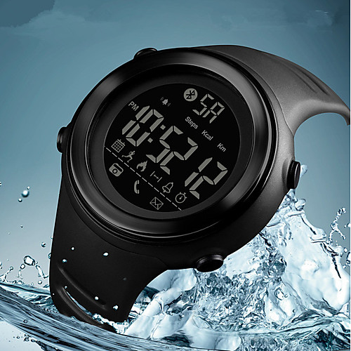 

SKMEI Муж. Спортивные часы Цифровой силиконовый Pезина Черный / Жад 50 m Защита от влаги Bluetooth Календарь Цифровой На каждый день Мода - Синий Черно-белый Хаки
