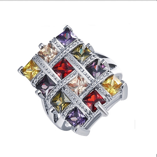 

Band Ring Rainbow Rhinestone Alloy 1pc 5 6 7 8 9 / Women's
