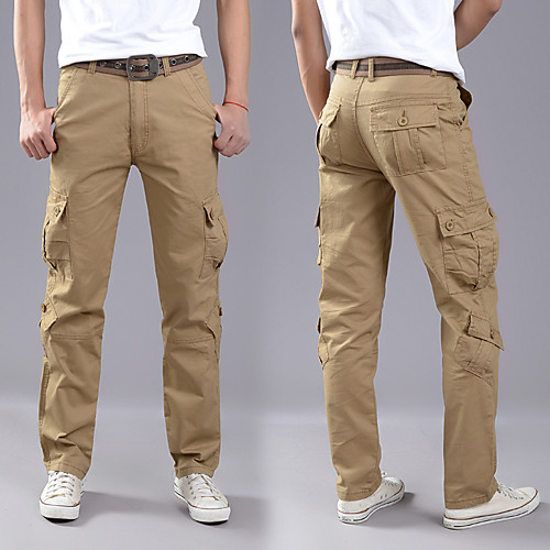 

Men's Work Pants Hiking Cargo Pants Hiking Pants Trousers Military Outdoor Loose Ripstop Multi-Pockets Multi Pockets Breathable Cotton Pants / Trousers Bottoms Army Green Khaki Black Coffee Work