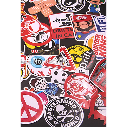 

60pcs Mixed funny brand DIY Sexy stickers for Home decor laptop sticker decal fridge skateboard doodle Car Motorcycle Bicycle