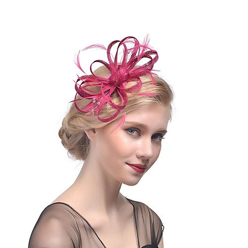 

Women's Fascinators For Prom Princess Fabric Wine Khaki Red