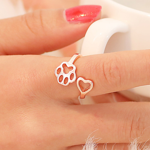 

Band Ring Hollow Rose Gold Silver Gold Copper Cat Cat Claw Unusual Simple Unique Design 1pc Adjustable / Women's / Open Ring / Tail Ring