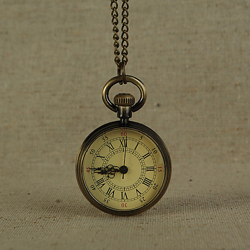 

Men's Pocket Watch Quartz Bronze Casual Watch Cool Analog Vintage Minimalist - Bronze