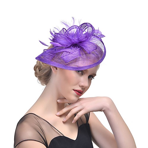 

Women's Fascinators For Prom Princess Fabric Purple Blushing Pink Fuchsia
