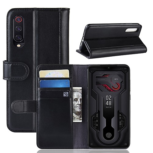 

Case For Xiaomi Xiaomi Mi Play / Xiaomi Redmi Note 7 / Xiaomi Redmi Note 7 Pro Wallet / Card Holder / Flip Full Body Cases Solid Colored Hard Genuine Leather