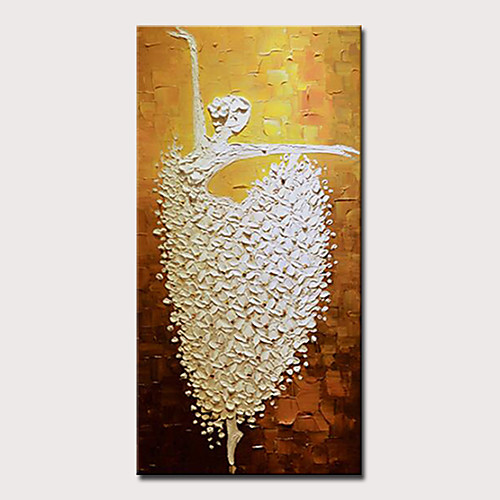 

Oil Painting Hand Painted Vertical Abstract People Modern Stretched Canvas