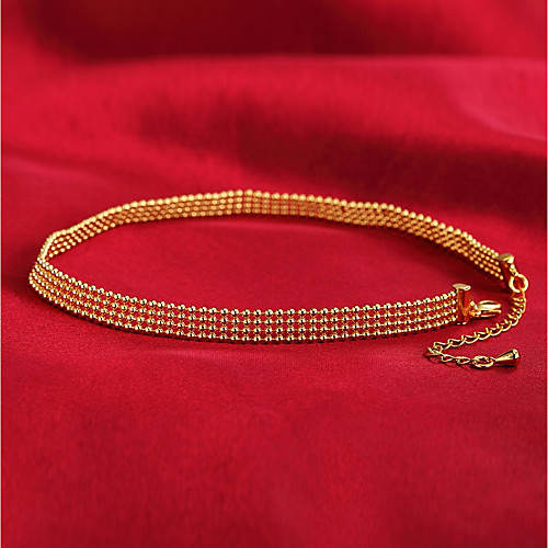 

Women's Choker Necklace Classic Classic Fashion Copper Gold Plated Gold 40 cm Necklace Jewelry 1pc For Daily Evening Party