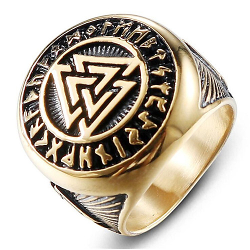 

Men Band Ring Retro Silver Gold Titanium Steel Class Magic Fashion Military scottish 1pc 8 9 10 11 12 / Men's