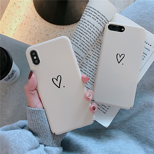 

Case For Apple iPhone XS / iPhone XR / iPhone XS Max Frosted / Pattern Back Cover Heart Hard PC